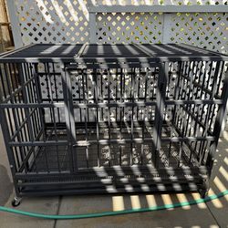 Dog crate, large/heavy duty metal