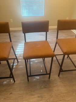 3 Tommy Hilfiger Bar Stools  Like New