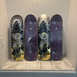 Grim Skull Skateboard (perfect For Christmas)