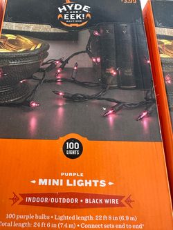 Hyde and EEK Purple Mini String Lights 100 Count