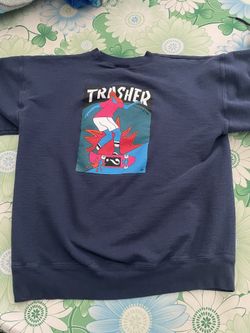 Thrasher Magazine Crewneck Sweatshirt Navy Size Medium