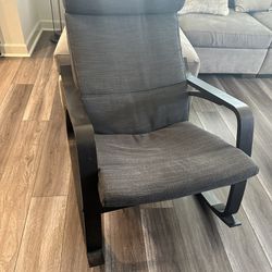 Ikea black/grey Poang chair & ottoman