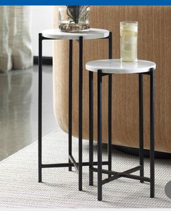 Concord 2-piece Marble Nesting
Side Tables