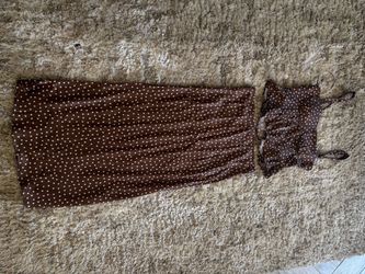 Polka Dot brown set   Size:Large