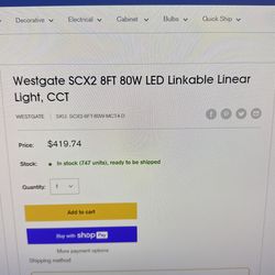 Westgate Linear Light - 8 Ft