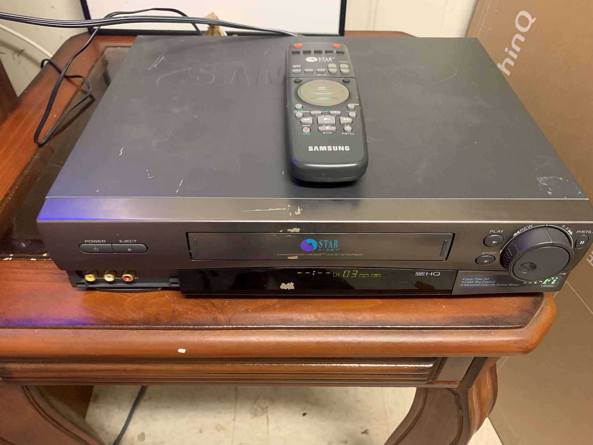 Samsung VR8905 VCR Video Cassette Recorder VHS Player Diamond Head For PARTS/REPAIR