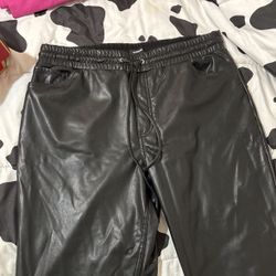 Express High Rise Leather Joggers 