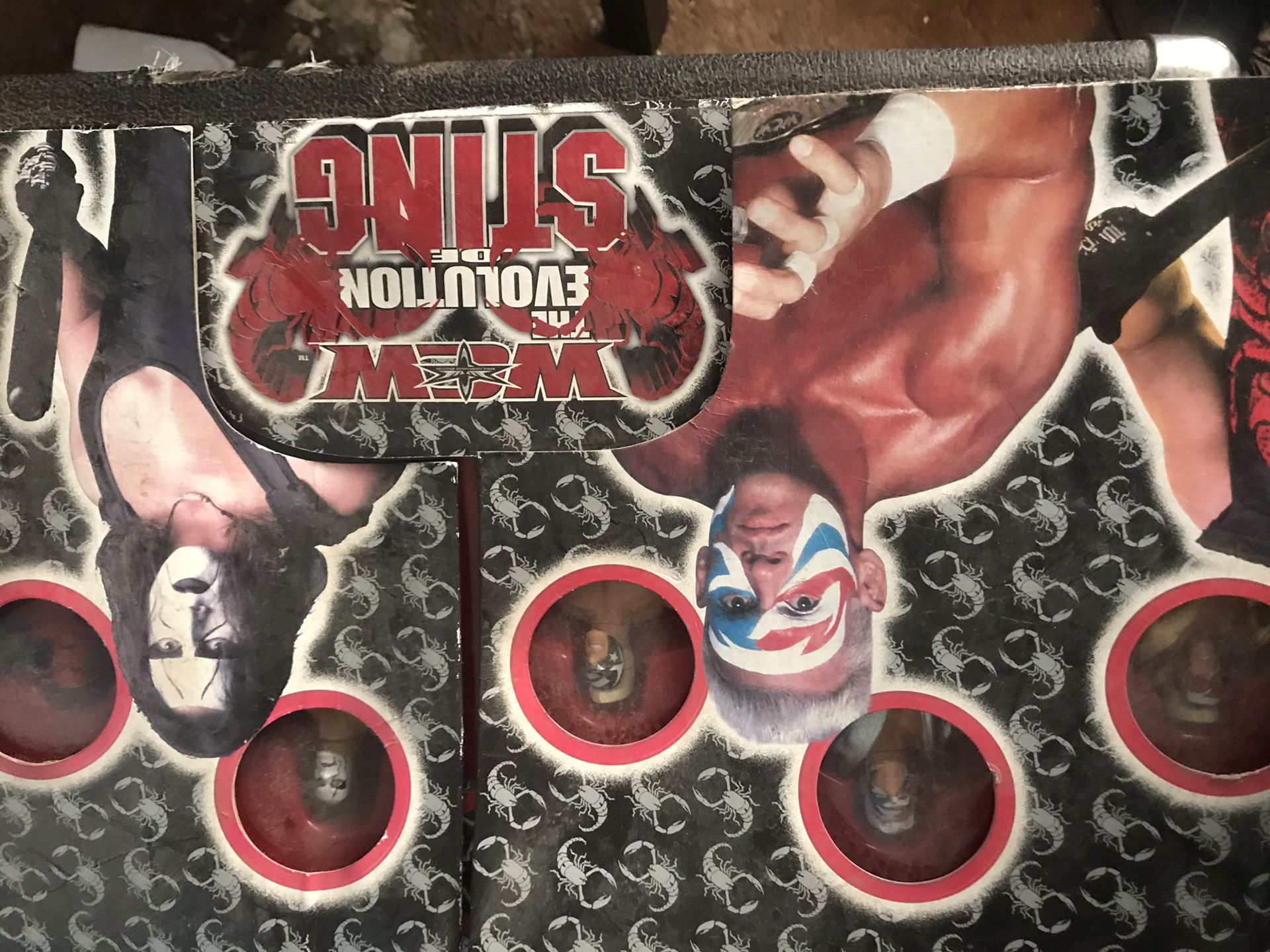 Rare WCW NWO Evolution of Sting 6 figure set in box for Sale in