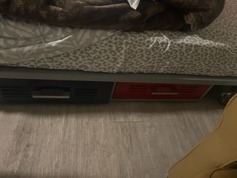 Full Bed Frame with Storage Drawers