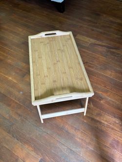 Bamboo collapsible bed table