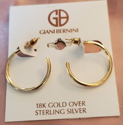 GIANE BERNINI 18k Gold Over Sterling Silver Hoop Earrings 