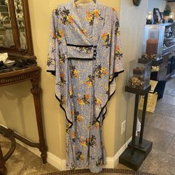 Vintage WINDSOR ROBES Floral Kimono Maxi Robe Size XS/S- RARE