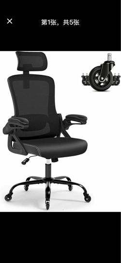 Fizzin Office Chair, Ergonomic Office Chair with Adjustable Headrest Lumbar Support Computer Chair,   A52-DT-001-CT-GY S3-1