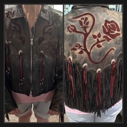 Vintage Leather Biker Jacket