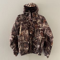 Vtg ?? Hodgman Advantage Max-4 Camo Hunting Hooded Full Zip / Snap Bottons Jackets Men’s Size XL