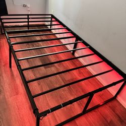 2 Black Metal Twin Bed Frames 