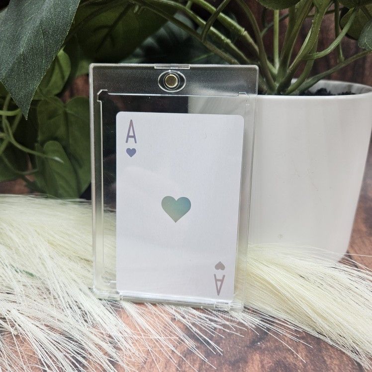 Christian Dior Joy Ace of Hearts cards in magnetic playing acrylic display case mint condition