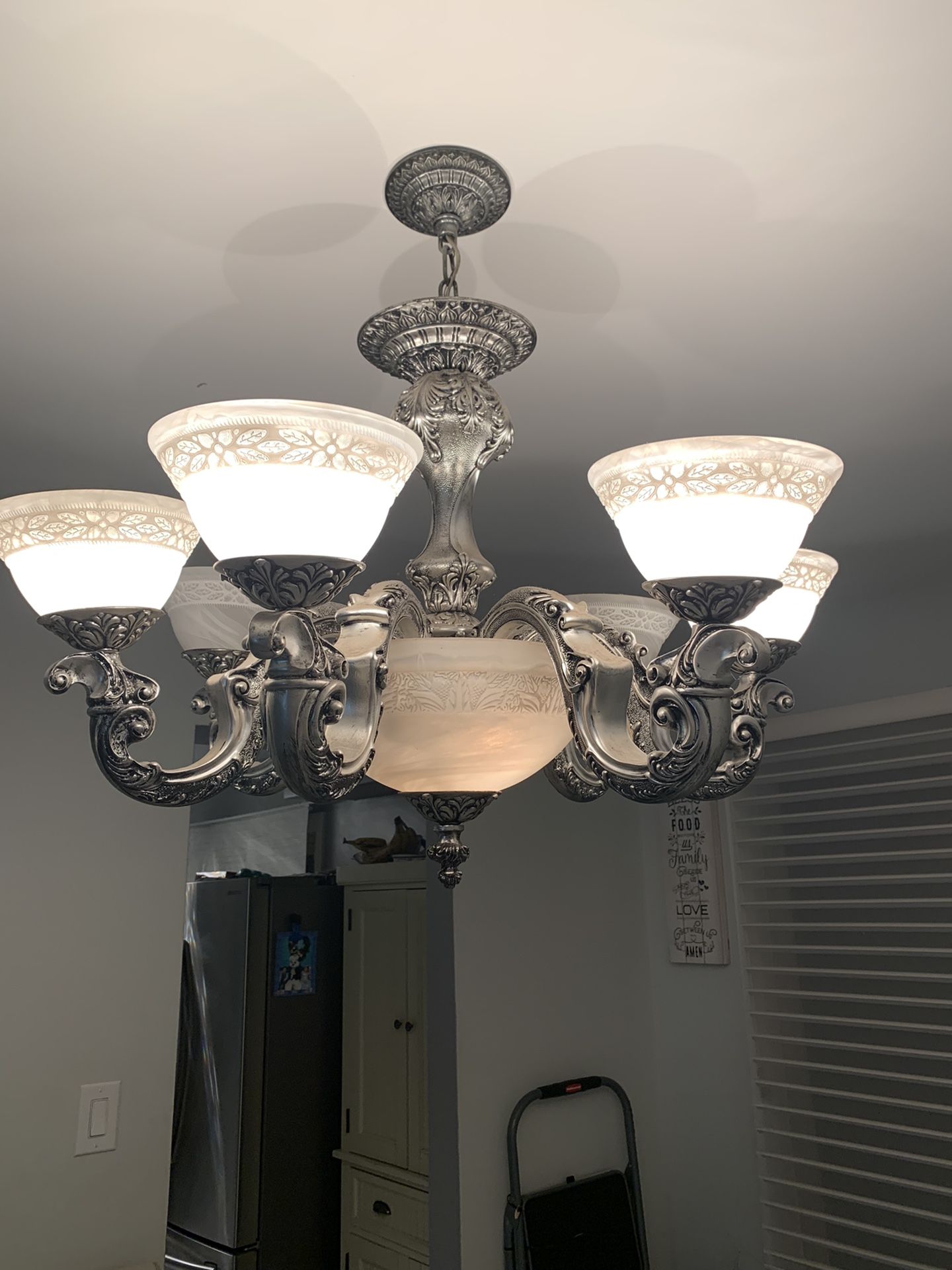 Silver chandelier 