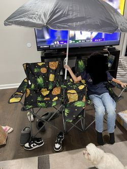 Camping Chairs With Umbrella And Carrying Bag 