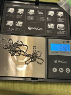 14k white gold rope chain (broken) 2.45g