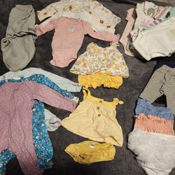 Baby Girl Clothing Bundle Newborn 35 Pieces