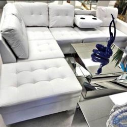 Modern White Sectional Sofa – Perfect for Chic Living Spaces! 🛋️ Visit us at BetterHomeFurnitures.com for More Exclusive Deals!