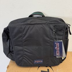 New Black Jansport Messenger Laptop Bag