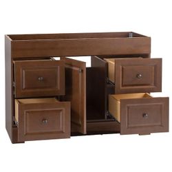 Glacier Bay Regency 48" Wide Bathroom Vanity Cabinet Auburn