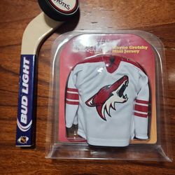 Coyotes Beer Tap Handle And Collectable Mini Jersey