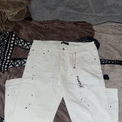 Purple Brand White Jeans