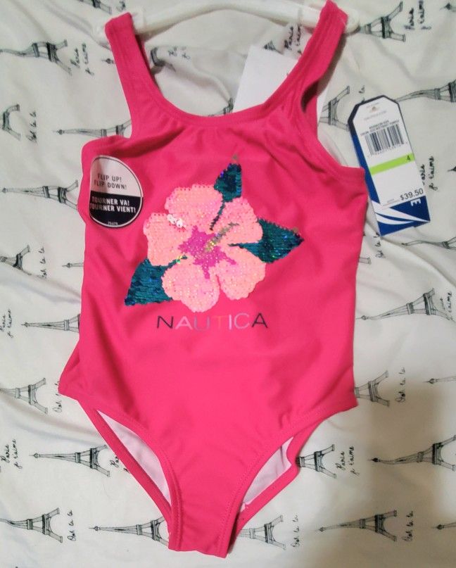 NWT. NAUTICA Girls One Piece Swimsuit. Sizes 4, 5, 6