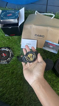 G-Shock Watch W/ Black Exterior Accents & Gold Interior