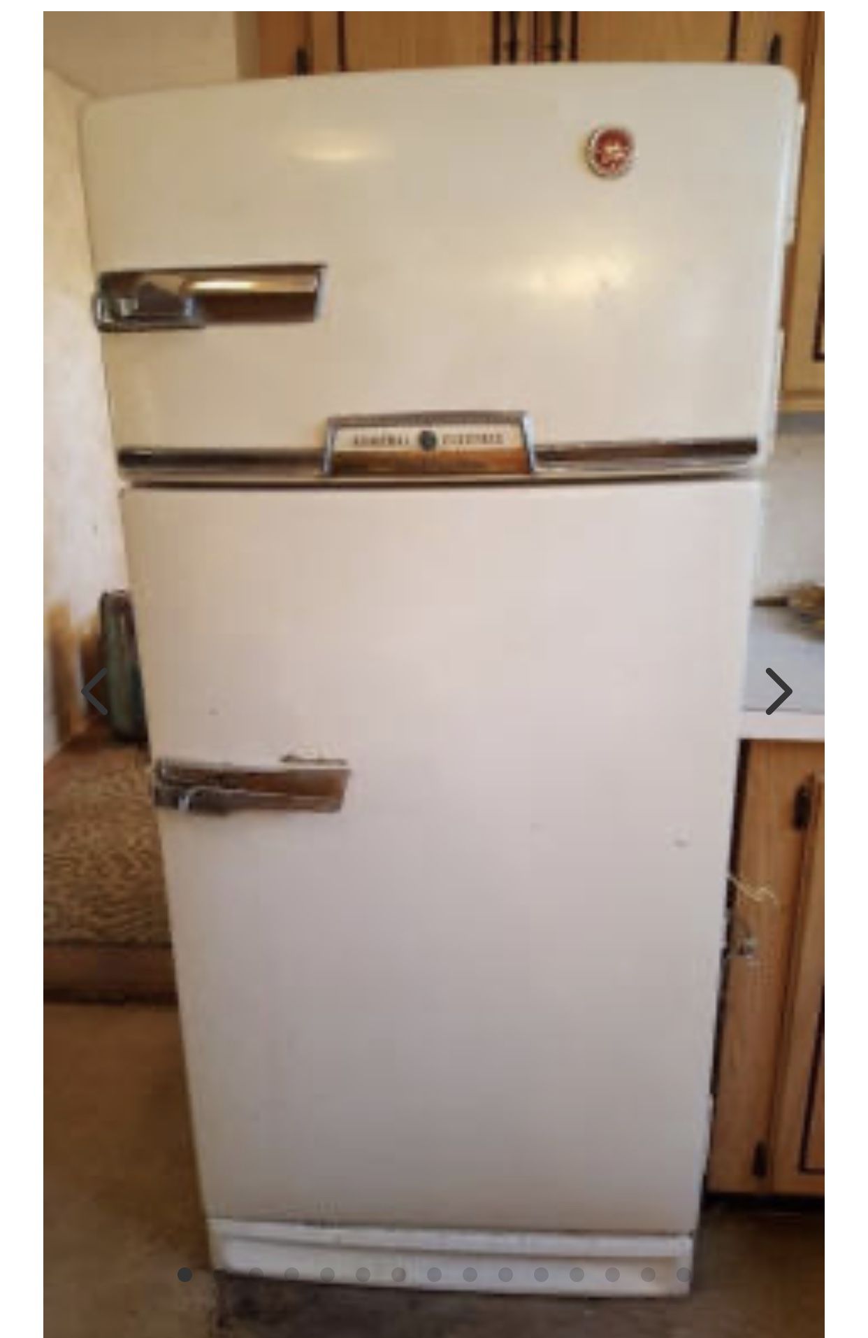 Free 1950s General Electric Combination refrigerator/freezer.