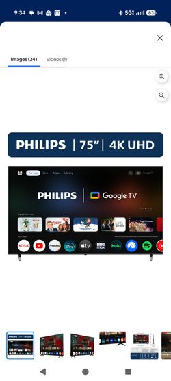 75" Phillips TV