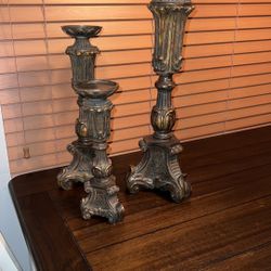 Bronze Resin Acrylic Decorative Candle Holder Set