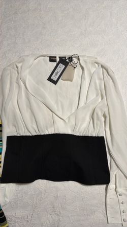 Dressy Black and White Blouse
