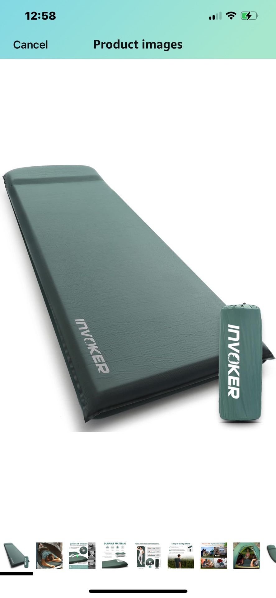 INVOKER 3.15" Self Inflating Camping Sleeping Pad, Ultra-Thick Elasticity Foam Fast Inflating 4-Season Insulated Durable Camping Mat Air Mattress with