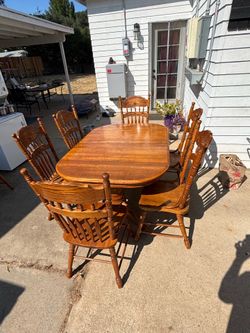 Solid wood dining table
