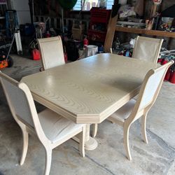 Wooden Dining room table set w/ 4 chairs 