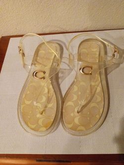 Coach Natalee jelly thong sandals