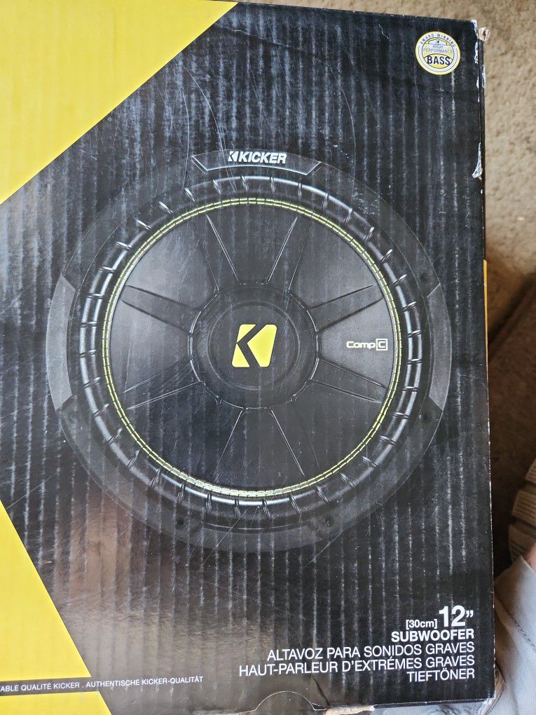 Kicker 44CWCD124 COMP 12" 300W RMS Subwoofer 600W Max Dual 4 Ohm (Each)