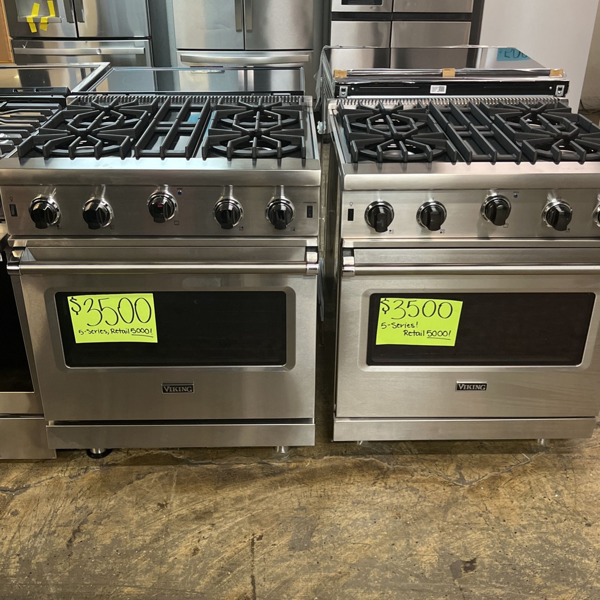 Viking SS GAS STOVE 5th Series Open Burners 