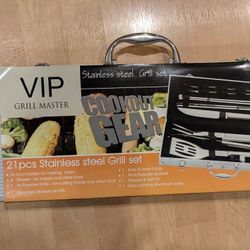 Brand New - 21 Pc Stainless Steel Grill Set - Never Opened