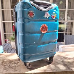 Samsonite Omni PC 20" Hardshell 4-Wheel Cabin Luggage - Caribbean Blue