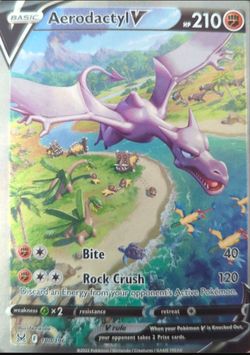 Pokemon card Aerodactyl v alt art silver tempest