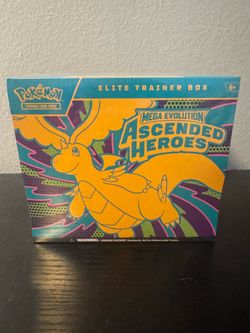 (3 available) Pokemon TCG Mega Evolution Ascended Heroes Elite Trainer Box ETB Factory Sealed