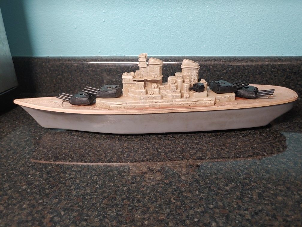Vintage Strombecker 5250 Battleship Toy Ship Made In The USA