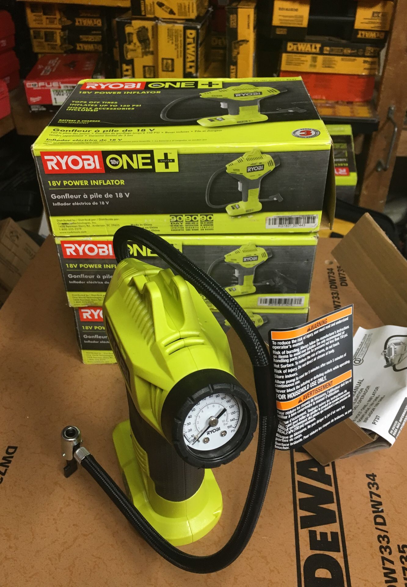 RYOBI 18-Volt ONE+ Cordless Power Inflator (Tool-Only)
