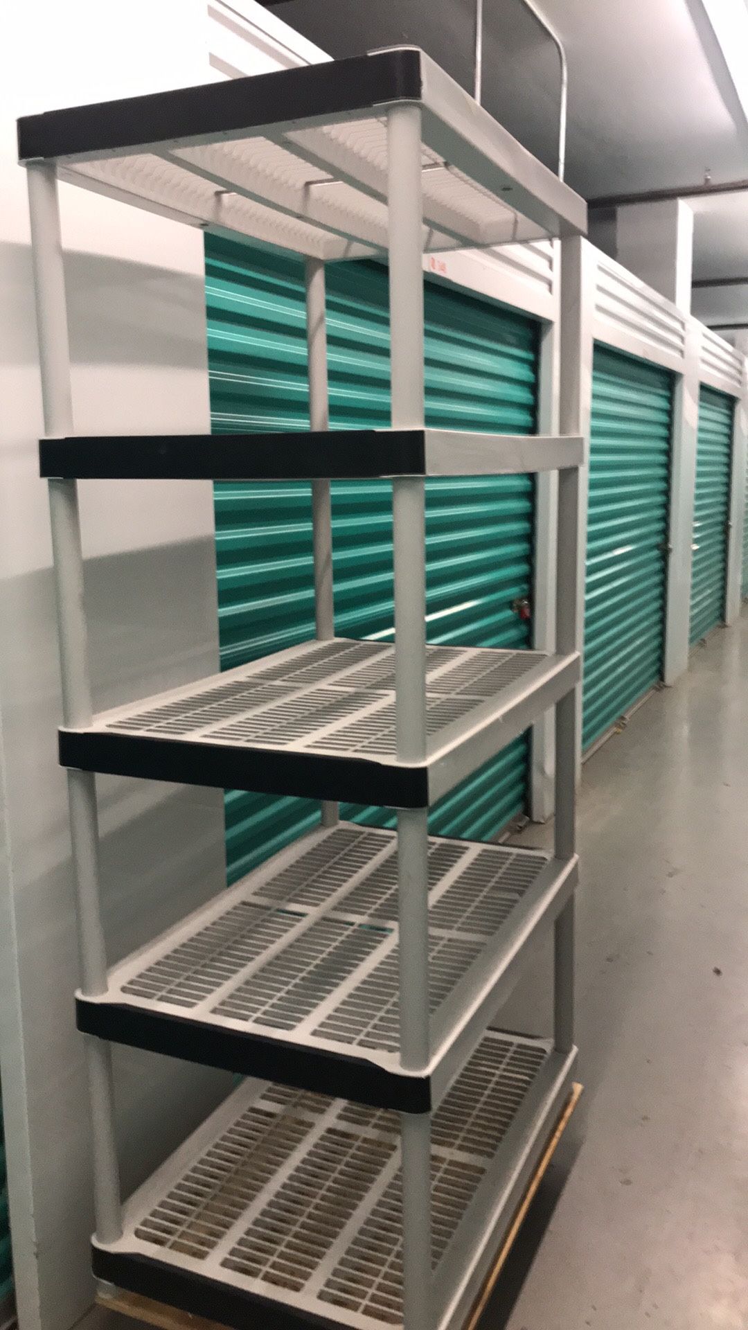 Plastic shelves