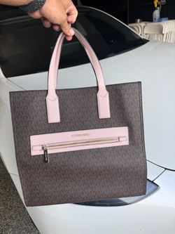 Michael Kors Brown and Pink Tote Bag